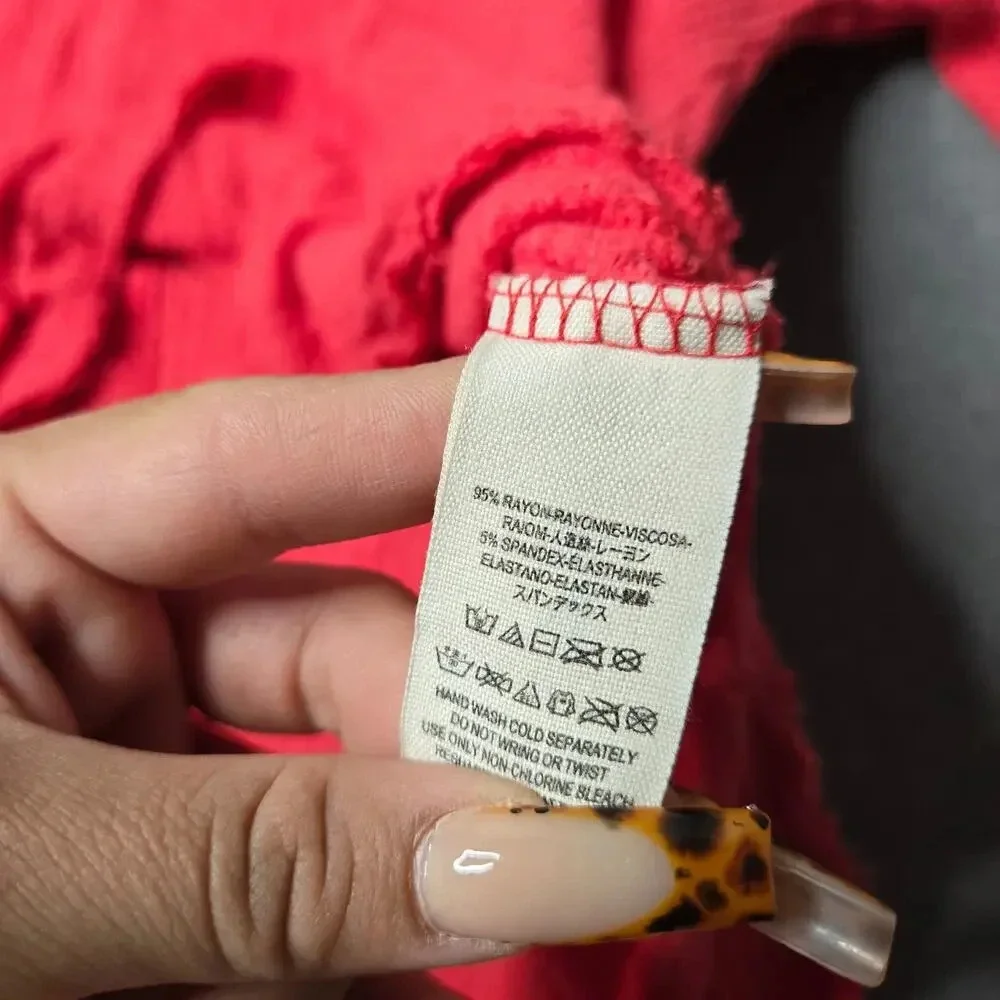 Free People Waffle Knit‎ Long Sleeve Top  SIZE XS